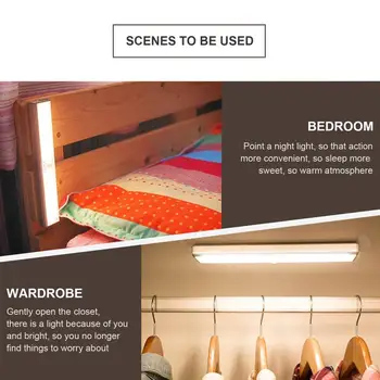 

Wardrobe Induction Light 10 LEDs Induction Cabinet Light Human Induction Detection Rechargeable Bedroom Closet Night Lights
