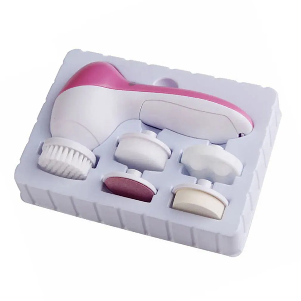 

Face Massager 5 in 1 Electric Wash Face Machine Facial Pore Cleaner Body Cleansing Massage Mini Skin Beauty Massager Brush