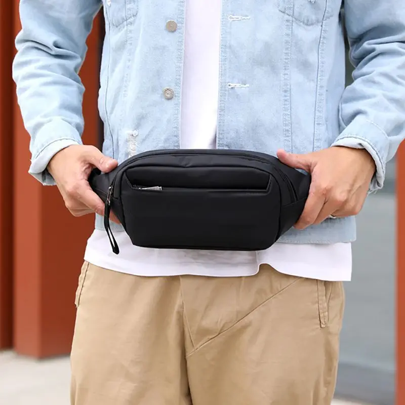 Outdoor Multi-Function Waist Bag Fashion Casual Men's Chest Bag Messenger Bag Practical Running Hiking Cycling Sports Pockets