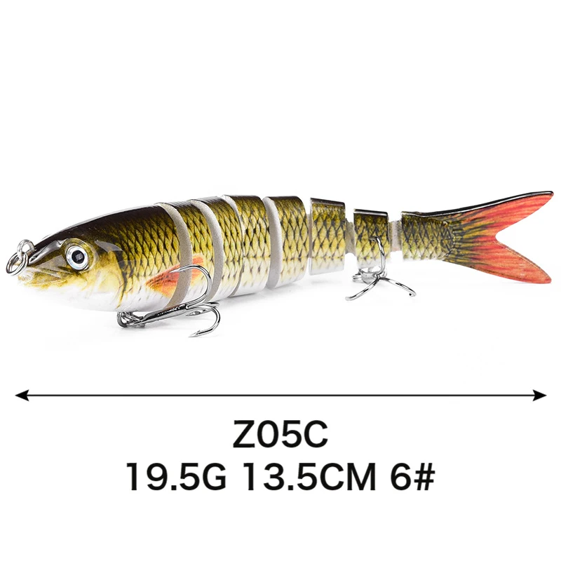 Isca de Pesca com 6 Quente Robótico Natação Isca Multi-seção Ganchos Lifelike Duro Finshing Acessório X85 13.5cm 11 Cheap Iscas artificiais