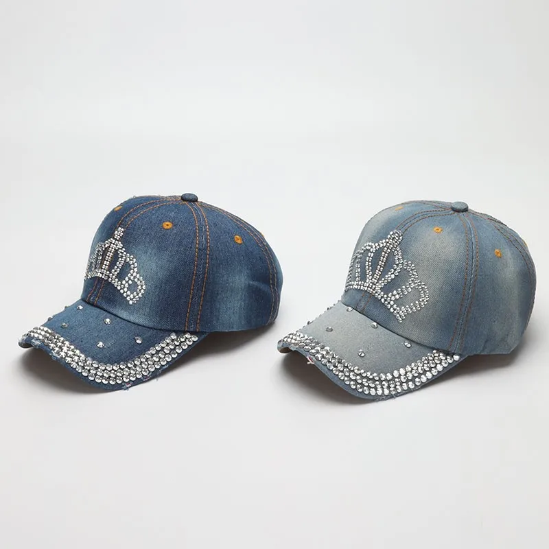 COOK Mode Kappe Frauen Frühling Sommer Hüte Für Frauen Cowboy Hut Glänzende Baseball Kappe Einstellbare Sonnenhut Sonnenschirm Denim Tuch Heißer – Detail 17