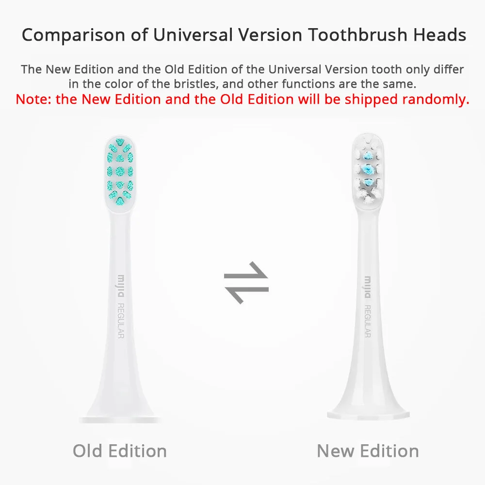 Electric Toothbrush Original Mijia Electric Toothbrush Head 3PCS for T300 / T500 Smart Sonic Toothbrush Acoustic Clean 3D Brush Head Combines