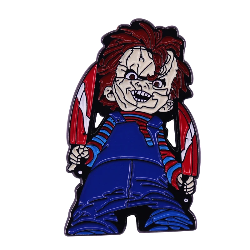 Killer Chucky Doll Lapel Pin Add a Little Horror Flair to Your Jacket or Bag!.JPG