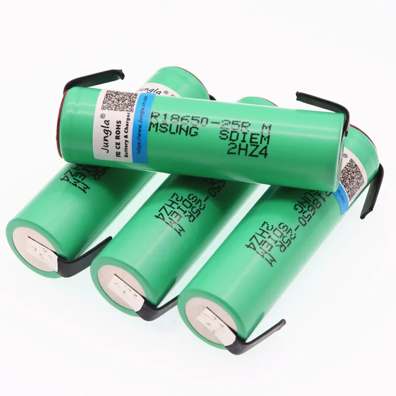 Новинка для samsung 18650 INR1865025R 20A разрядные литиевые батареи 2500mAh Блок питания для электронной сигареты батарея+ DIY никель