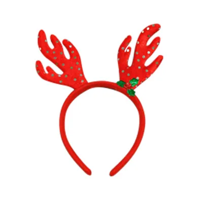 head wear Рождественское платье с повязкой на голову с оленем, Сантой, Сантой, снежным подарком для девочек, Рождественский принт, детское платье для свадебной вечеринки, От 6 месяцев до 5 лет - Цвет: head wear