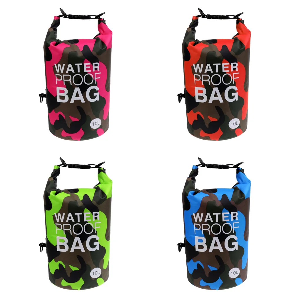 500DPVC 10L Camo Waterproof Dry Bag Sack for Kayaking Camping Rafting Waterproof Dry Bag Dry Bag for Kayaking