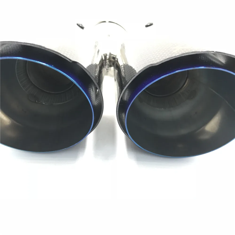 1 шт. Inlet63mm-Outlet 101 мм(двойной) akrapovic выхлопная насадка глянцевый хвост из углеродного волокна наконечник выхлопной трубы синий конец хвост quad наконечник