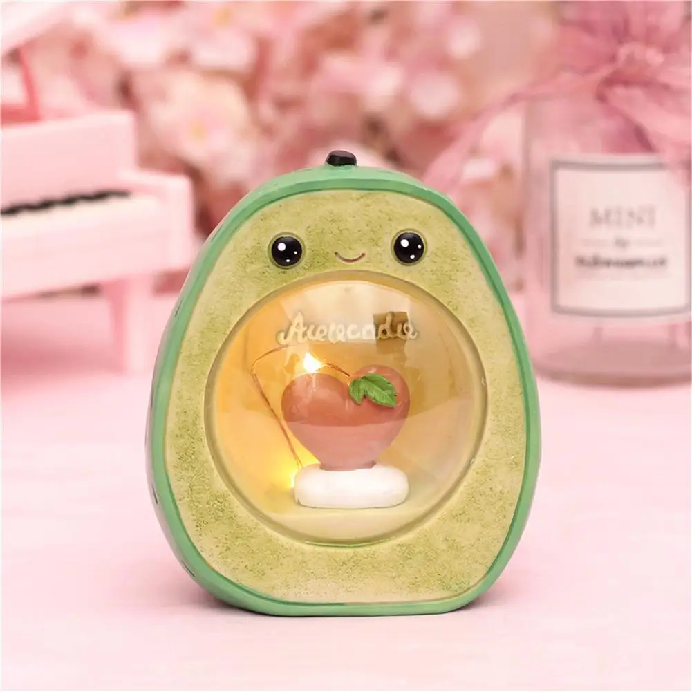 

LED Night Light Avocado Shape Warm White Cute Lamp Children's Bedroom Decorations Valentine's Day Gifts