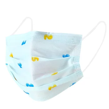 

50PCS Children's mask Disposable 3 Layers Ply Filter printing mouth Face Mask Meltblown Non-woven Breathable mask Mondkapjes