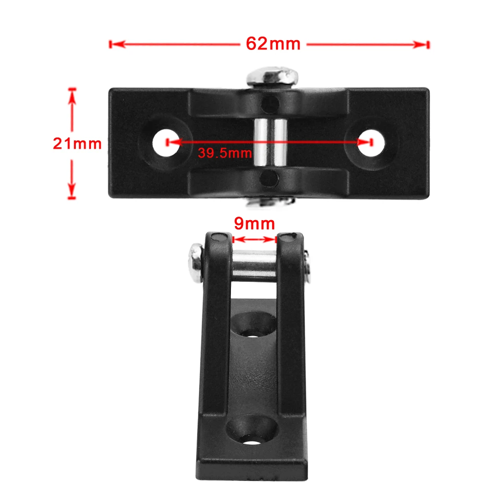 Marine Boat Bimini Top Fitting Nylon Deck Hinge Mount 2 Holes with 2 Screws for Kayak Boat Canoe Marine