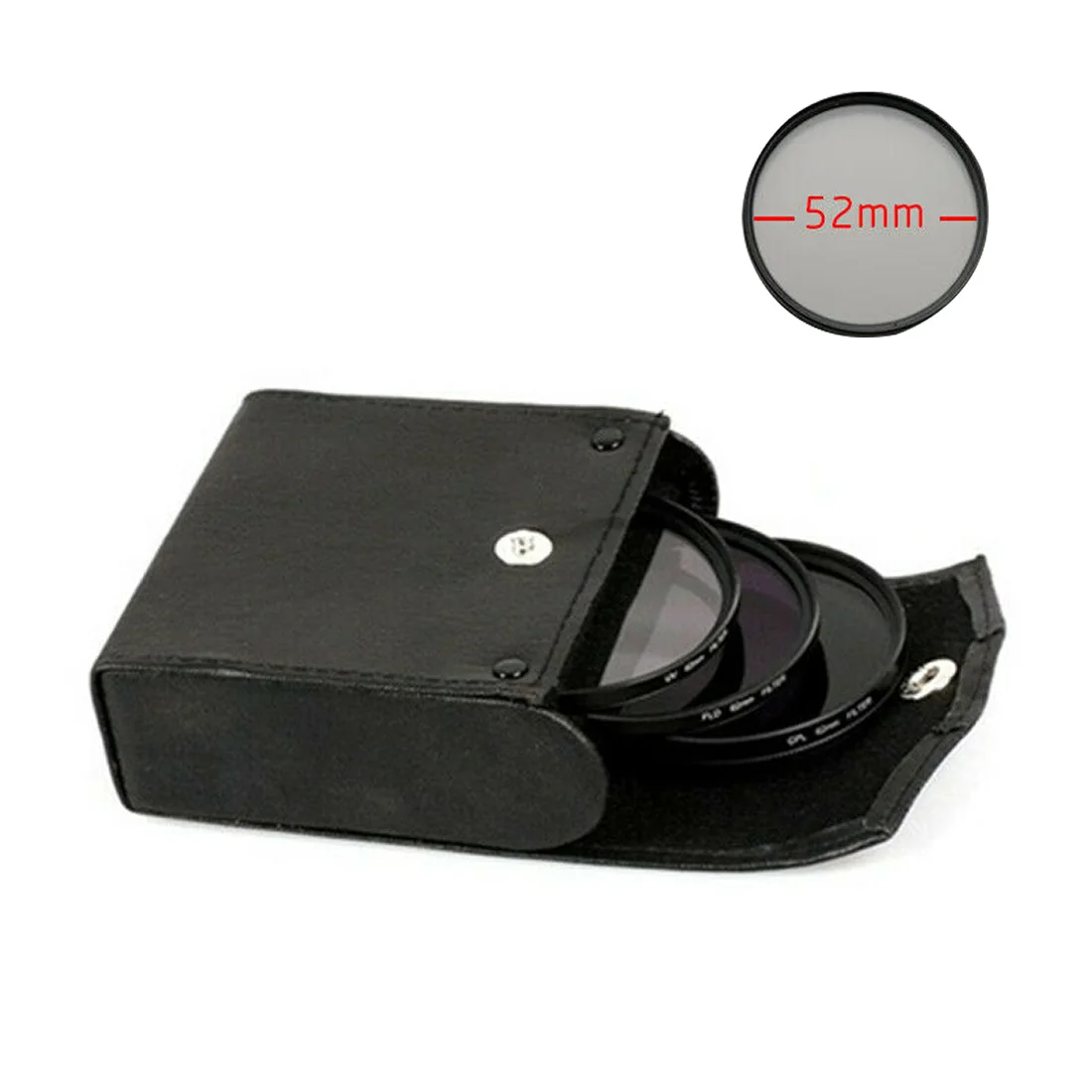 Пылезащитная зеркальная камера защита для фото 3 в 1 объектив портативный фильтр набор сумка для хранения дорожная УФ CPL FLD аксессуары - Цвет: 52mm