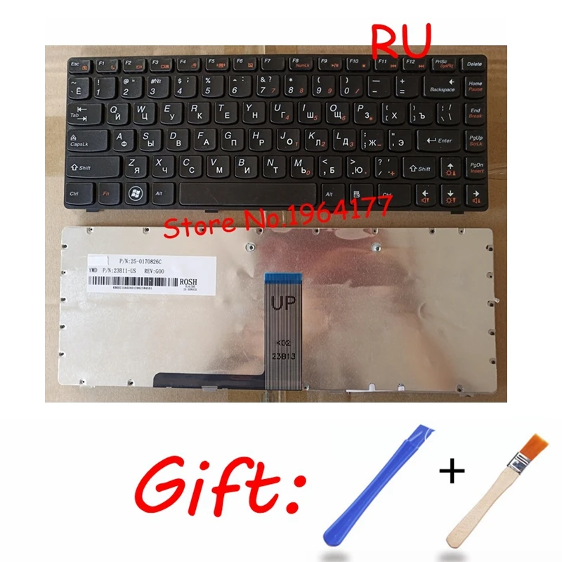 

russian laptop keyboard For Lenovo Y400 Y410 Y430P Y400P Y410P Y400N Y410N RU black