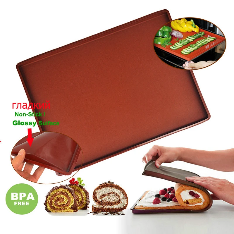 Nonstick Jelly Roll Pan with Silicone Baking Mat - USA Pan