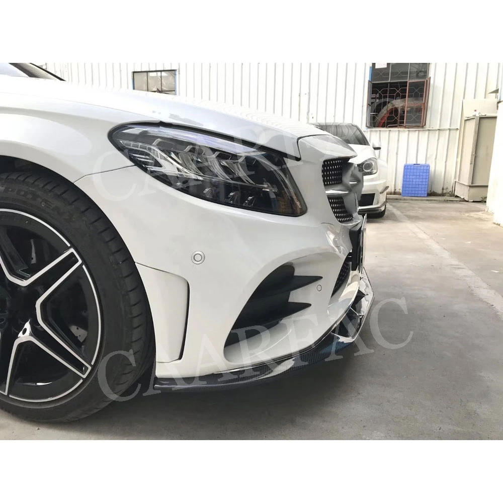 Передний спойлер из углеродного волокна C класса для Benz W205 C205 C63 Coupe Sport-, передний подбородок, бампер для автомобиля