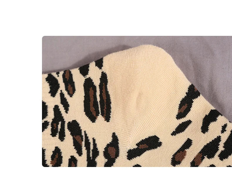 10 цветов, леопардовые женские носки, ретро принт с животными, хлопковые смешанные носки, модные женские цветные контрастные винтажные носки весна-осень