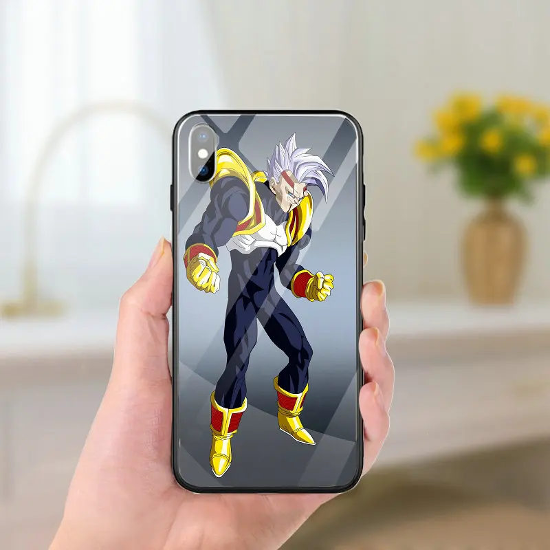 Аниме Dragon Ball Z закаленное стекло Чехлы для мобильных телефонов для Apple iPhone 5 5S SE 8 7 6 6S Plus X XR XS 11 Pro Max 10 - Цвет: Picture 12