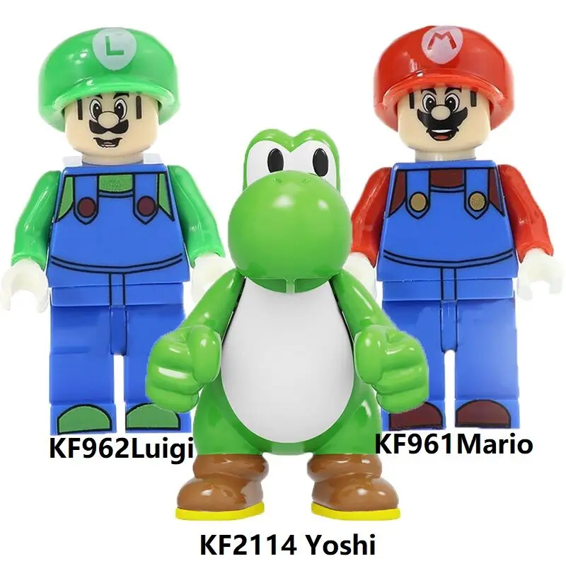 

Building Blocks Yoshi Super Mario Bros Luigi RX-Black Kamen Rider Kataro Minami Figures Collection Toys For Children KF2114