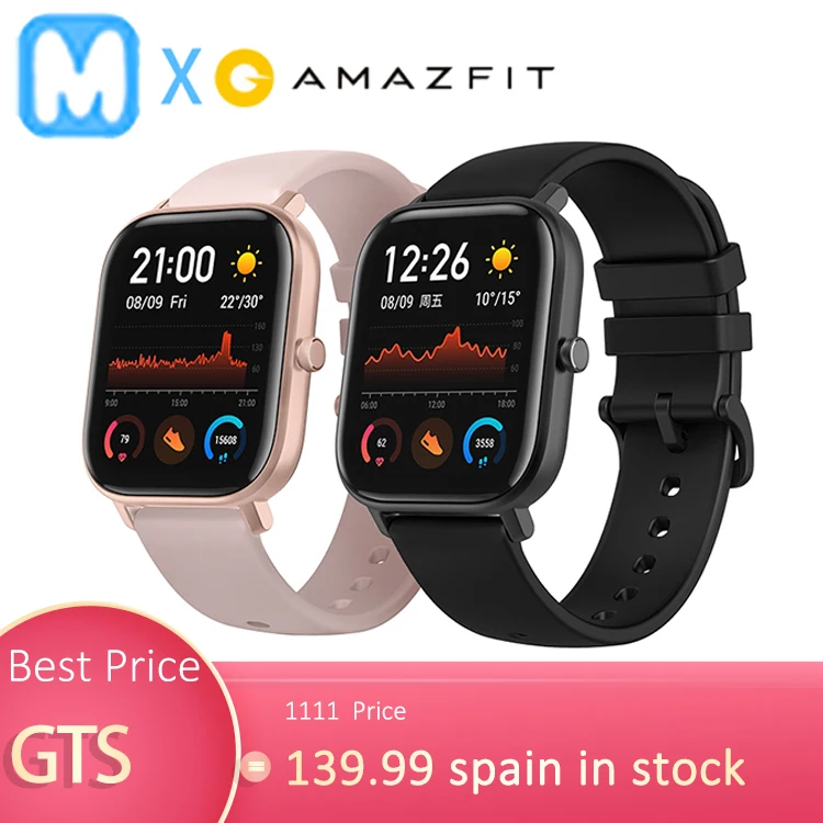 

Presale Global Version NEW Amazfit GTS Smart Watch 5ATM Waterproof Swim Smartwatch 14Days Battery Music Control for Android IOS