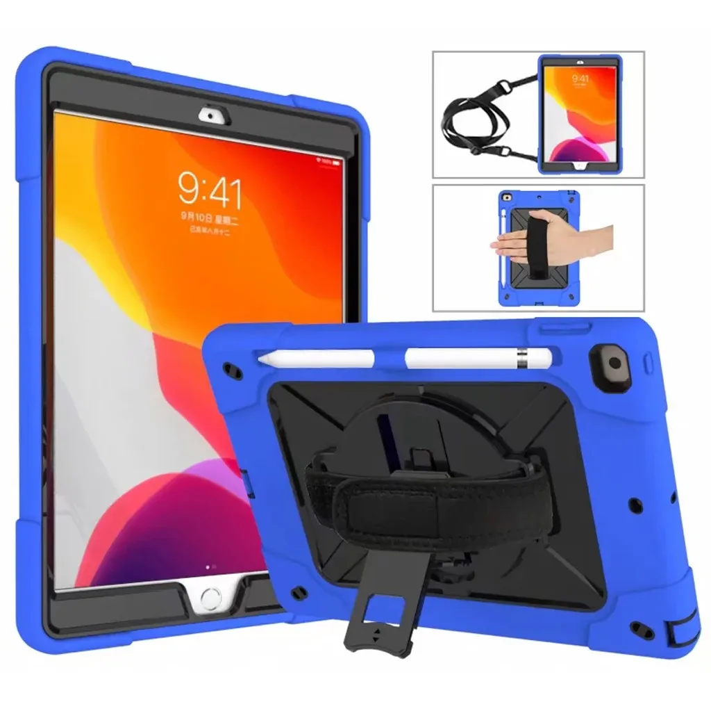 Для iPad 5th/6th/7th 2019 для mini 5th/4 защитный чехол ударопрочный встроенный в стойку