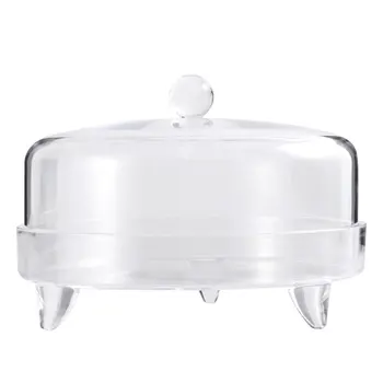 

1Pc Arched Dust-proof Plastic Cover Food Cake Cover Durable Food Protective Cover for Buffet Western Food(Transparent)