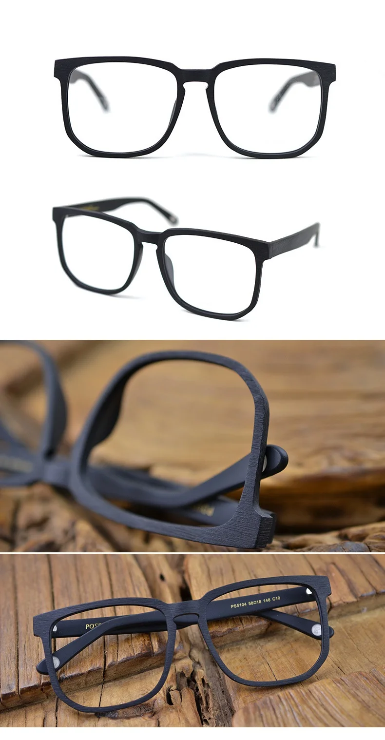 Vazrobe 148 мм негабаритных деревянных зерен ацетатные очки для мужчин и женщин оправы для очков для мужчин и женщин большие очки по рецепту Близорукость