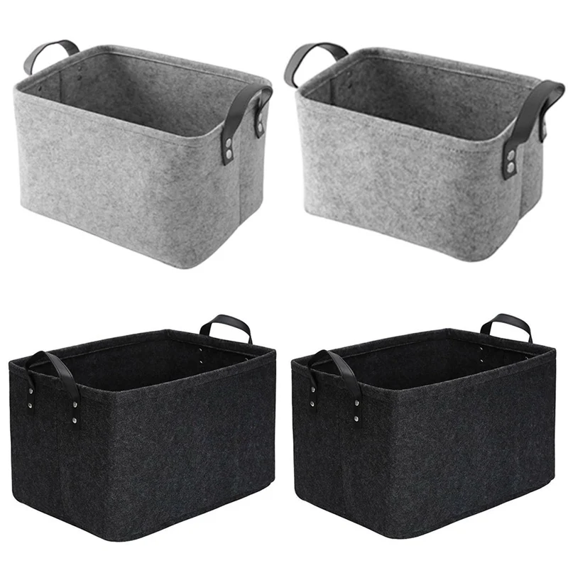 

Felt Storage Basket Portable Felt Storage Basket Foldable Clothes Toy Home Storage Basket