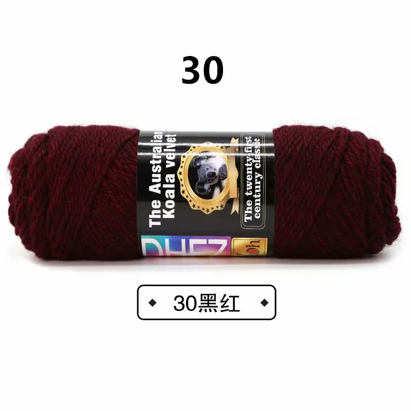 30 5 шт = 500 г цветная толстая пряжа для вязания детей, шерстяная пряжа для ручного вязания, Альпака шерстяная пряжа - Цвет: 30