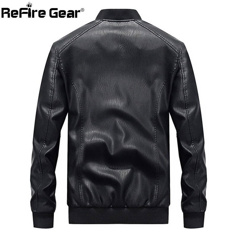 ReFire gear Осенняя мотоциклетная куртка из искусственной кожи Мужская винтажная Военная тактическая куртка мужская армейская куртка-бомбер, авиационная Повседневная Верхняя одежда, пальто