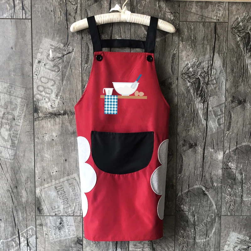 Apron women men cute antifouling waterproof aprons wipe hand Japanese style kitchen restaurant cooking oilproof apron