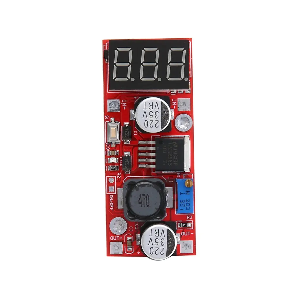 LM2596 Step понижающий модуль DC/DC 4,5-28 V до 1,3 V-25 V Регулируемый регулятор напряжения с светодиодный вольтметр