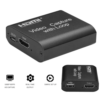 

Dropship 1080P 4K HDMI Video Capture Device HDMI To USB 2.0 Video Capture Card Game Record Live Streaming Broadcast Loop Out