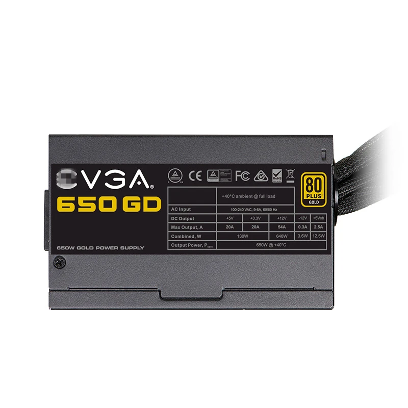 Блок питания для EVGA немодульный 80PLUS Gold Game Mute Host источник питания 650 Вт/550 Вт/450 Вт блок питания 650GD 550GD 450GD