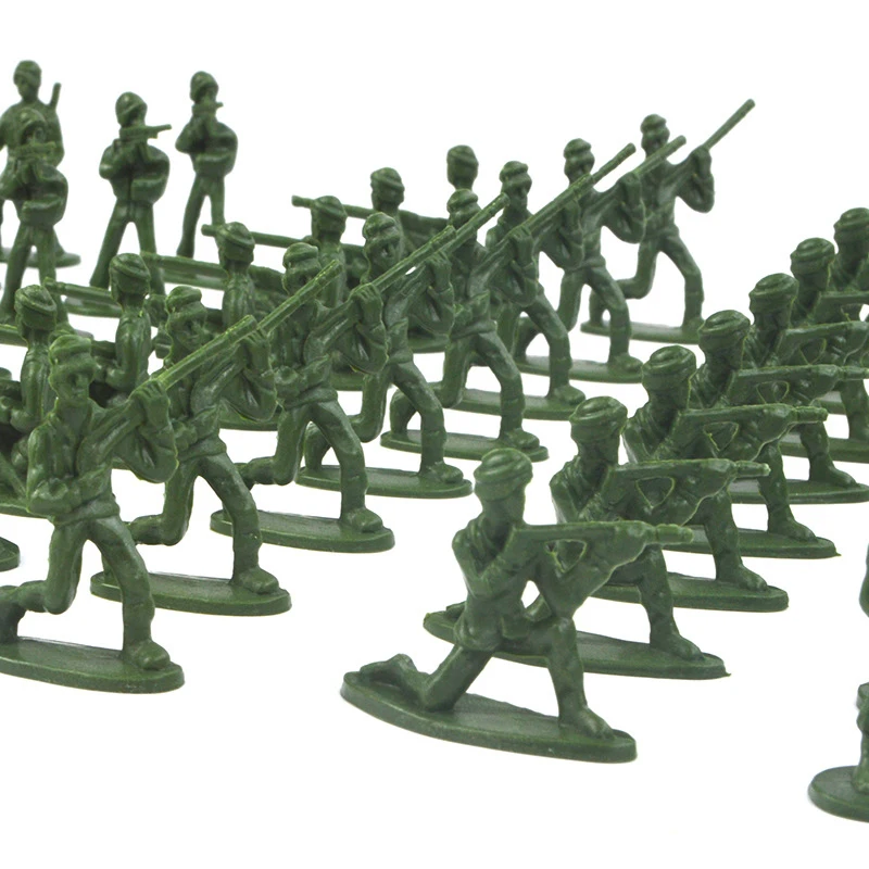 

100Pcs/Lot Bagged Soldier Toy Model Assembled Doll Static Small Soldier Character Military Model Children's Toy Gift Wholesale