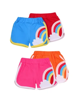 Kids Rainbow Print Casual Shorts