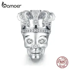 Bamoer, Стерлинговое Серебро, 925, Джокер, клоун, шарм, подходит для женщин, серебряный браслет и браслет на Хэллоуин, сделай сам, ювелирное изделие SCC1361