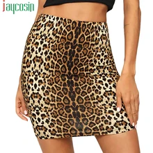 Сексуальная леопардовая Женская юбка для ночного клуба, высокая талия, тонкая модная женская юбка размера плюс, удобные летние повседневные вечерние юбки больших размеров