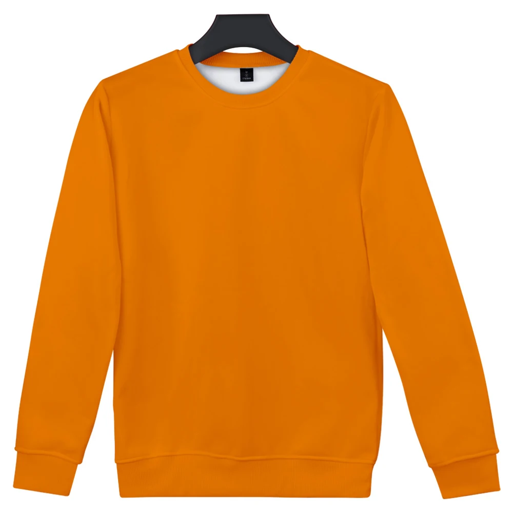 Sweatshirts Hoodies Men's Custom Colourful Gradient Capless Hoodie Men Solid Color Rainbow Men/Women 3D Orange Coats | Мужская