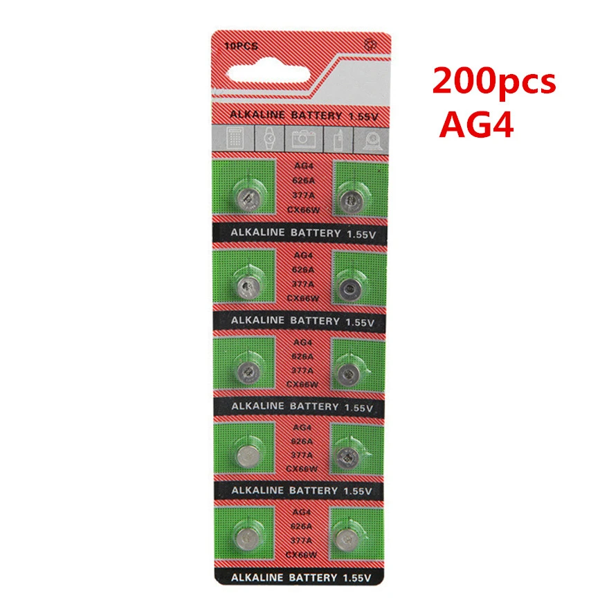 200 шт./лот AG4 377A 377 LR626 SR626SW SR66 LR66 часовая батарейка|Часовые батарейки| |