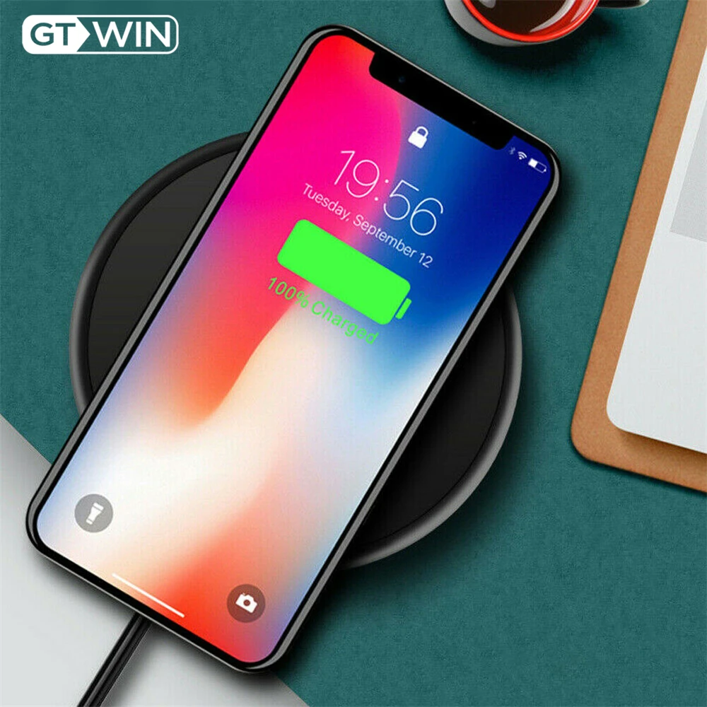 10W Qi Wireless Charger Fast Induction Wireless Charging Pad Quick Charging For iPhone 8 Plus X Samsung S8 S7 Nokia Lumia 1520 usb charger 12v