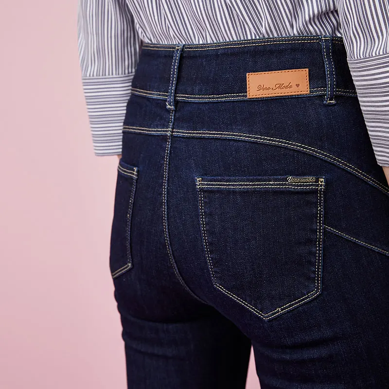 Vero Moda женские укороченные джинсы с высокой посадкой | 319349550