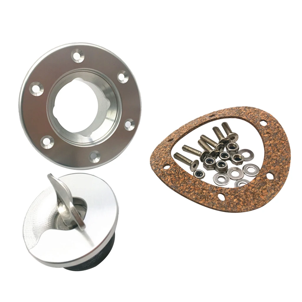Universal 1.37'' Marine Boat Deck Fuel Filler Keyless Cap Stainless Steel 316 for Boat Yacht