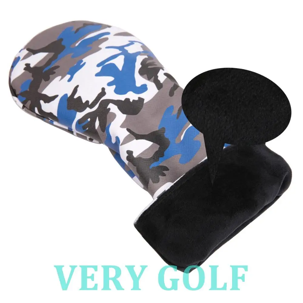 1 шт. Гибридный чехол для головы Golf Club из мягкого полиэстера и кожи с камуфляжным