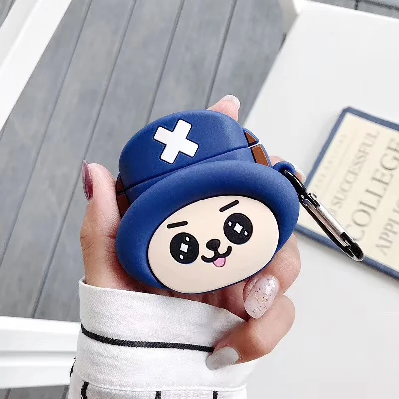 Аниме one piece Луффи Чоппер Мультфильм защитный чехол 3D Беспроводная Bluetooth гарнитура силиконовый Anmei чехол для противоударный - Цвет: B