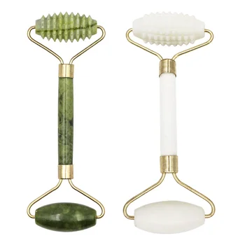 

Face Massage Roller Slimming Facial Lift Hands Body Skin Relaxation Double Heads Massager Jade Stone Beauty Skin Care Tools