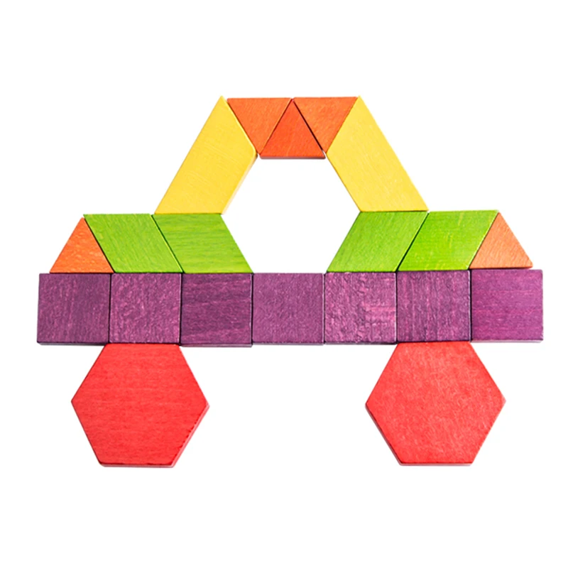 MiDeer Color Building Blocks Geometric Shape Color Cognition Building Wooden Blocks Children Building Blocks Toy Christmas Gift