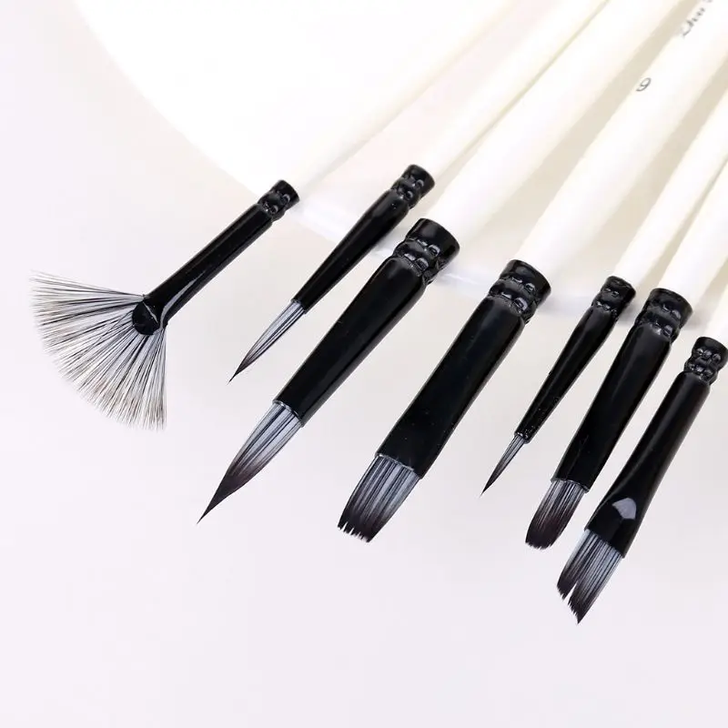 10 шт кисти для краски нейлоновые волосы акварельные гуашь кисти для краски инструмент для рисования