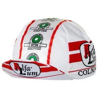Alfa Lum Retro Cycling Caps White Bike Hat One Size Fits Most 2