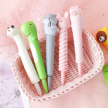 

Creative Decompression Cute Gel Pen 0.5mm Black Pens Cartoon Animal Neutral Pens School Office Supplies Stationery Girls Gifts