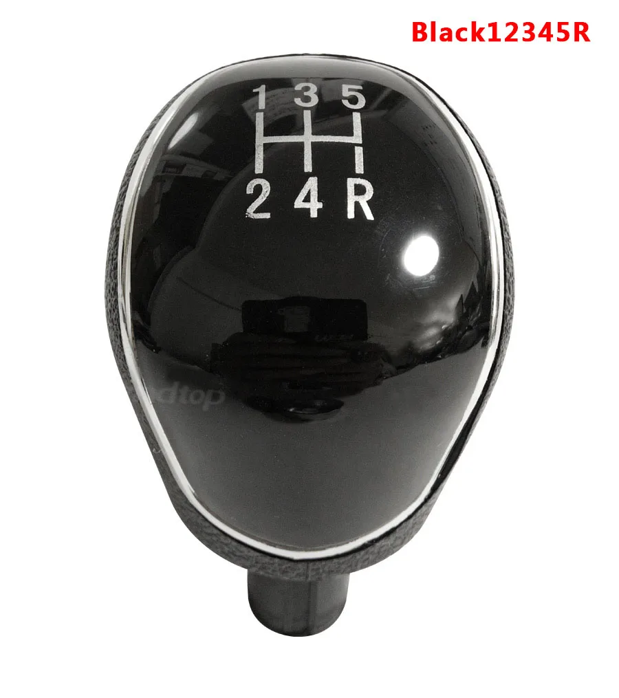 Black12345R Автомобильная рукоятка для рычага переключения передач изменение 5 6 скоростей для Ford Focus 2 MK2 2005-2011/C-Max 2007-2010/Fiesta Kuga 2008-2012 - Название цвета: Black12345R