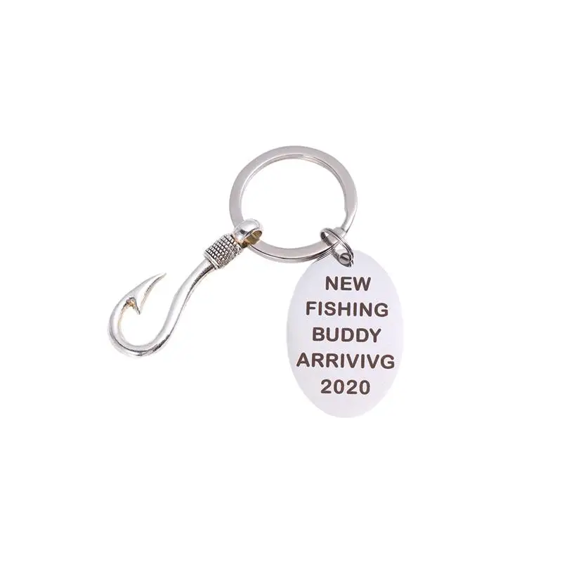

1pc 2020 New Year Keychain Creative Letter Key Ring Fish Hook Pendant Key Holder Craft Ornaments For Car Key Bag Decor